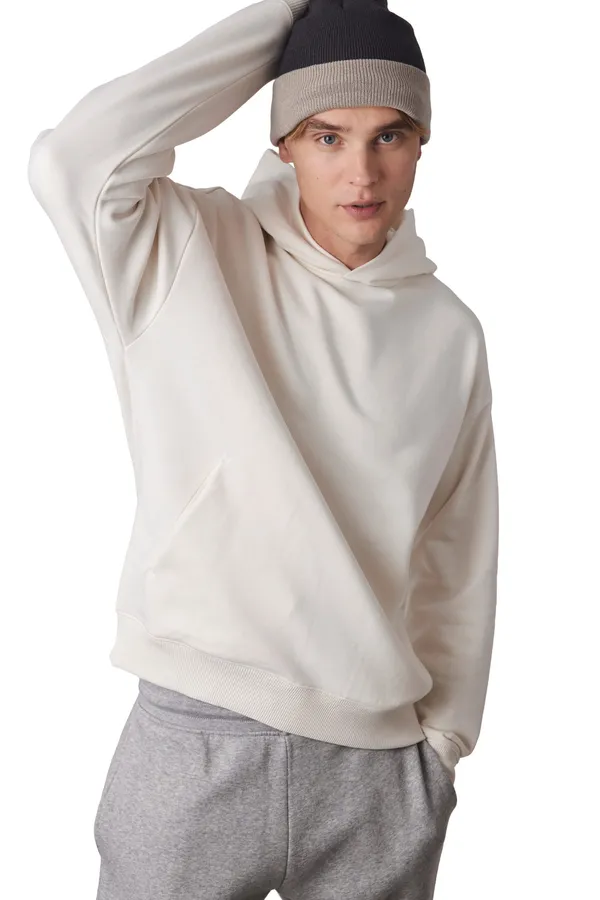 Two-tone beanie with turn-up