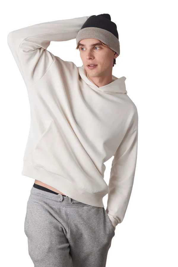 Two-tone beanie with turn-up