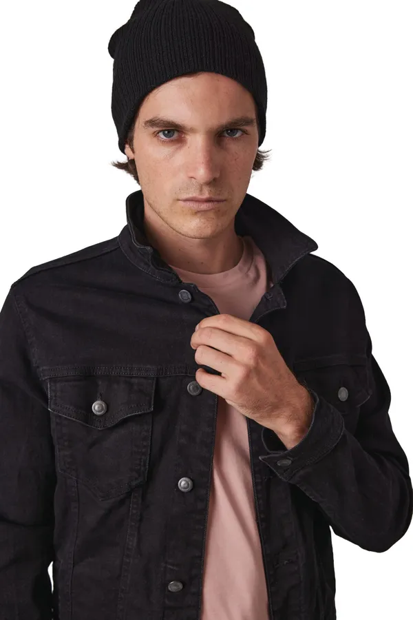 Rib-knit beanie