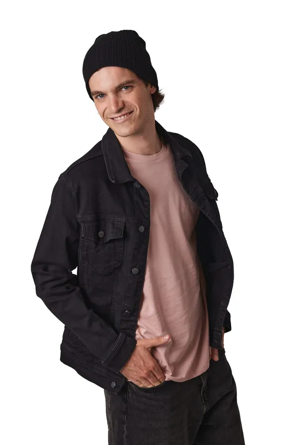 Rib-knit beanie