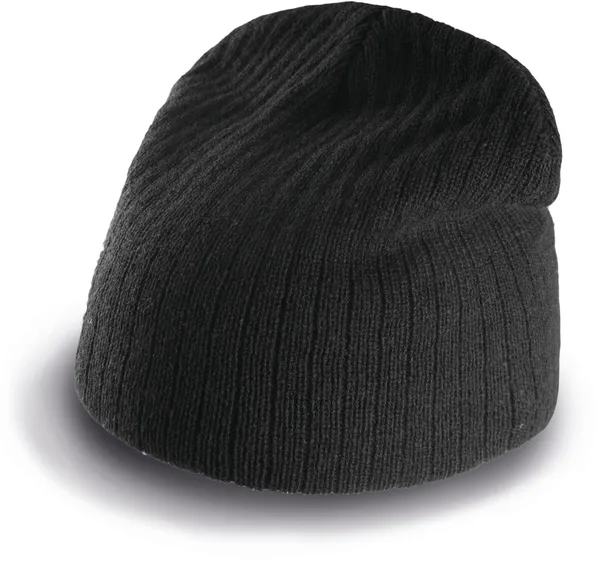 Rib-knit beanie