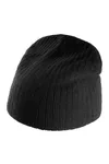 Rippstrick-Mütze Black