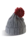 Bobble beanie with turn-up.
