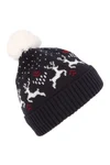 Christmas beanie with reindeer design