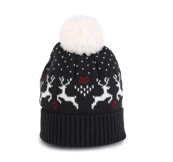 Christmas beanie with reindeer design