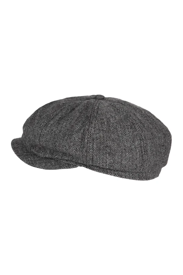 Newsboy-Kappe Herringbone Grey