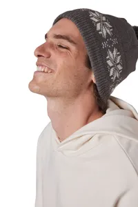 Christmas beanie knitted with Fair Isle pattern