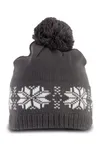 Weihnachtsstrickmütze mit Sternmuster Steel Grey