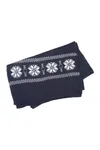 Gestrickter Weihnachtsschal mit Sternmuster Night Navy