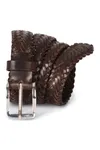 Geflochtener Ledergürtel dark brown