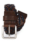 Two-colour plaited belt