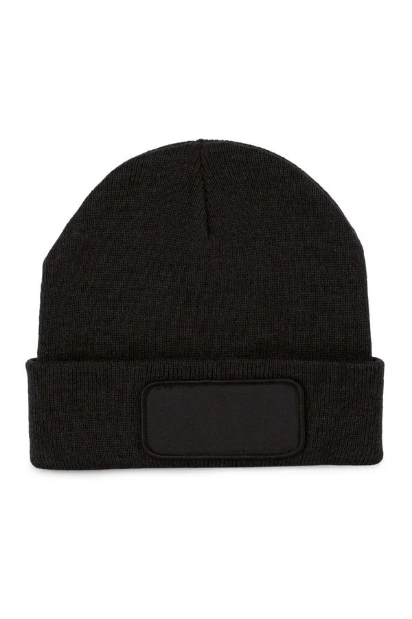 Recycelte Mütze mit Patch Black