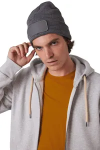 Recycled beanie with patch and Thinsulate lining