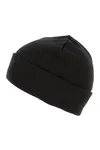 Recycelte Mütze mit Strickumschlag Black