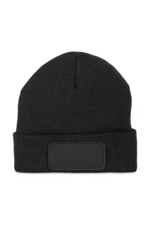 Mütze mit Patch und Thinsulate-Futter Black