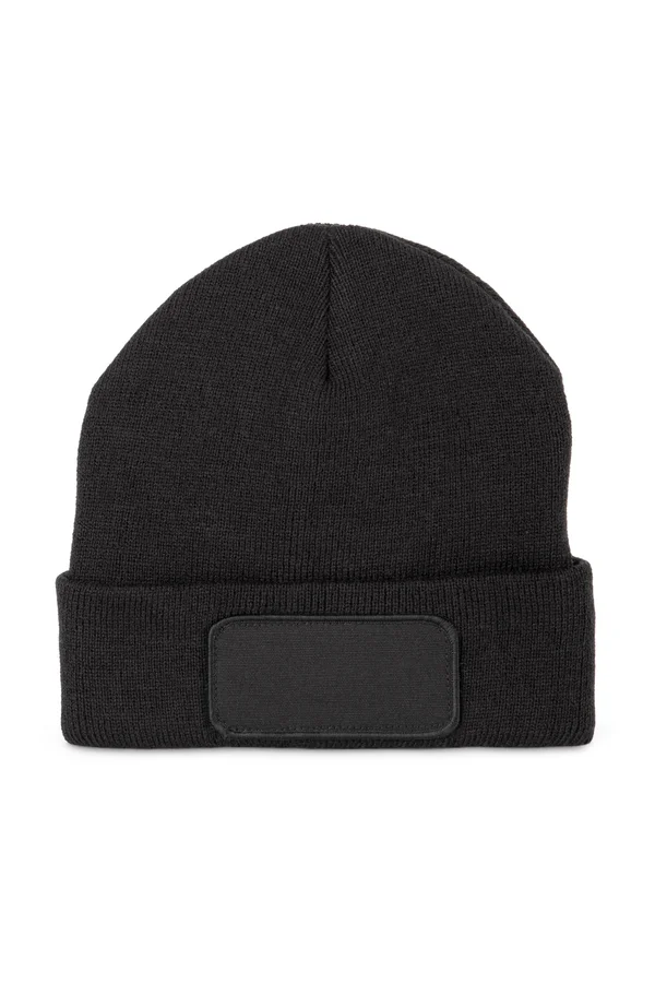 Mütze mit Patch und Thinsulate-Futter Black
