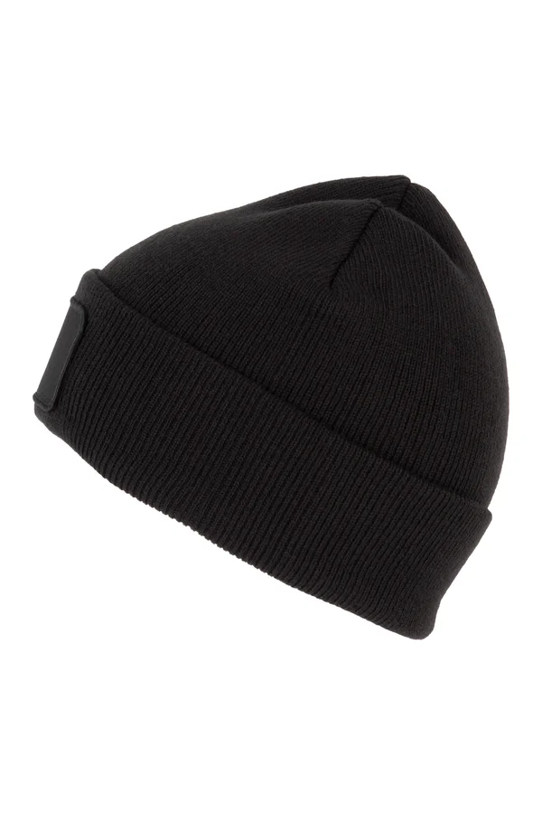 Mütze mit Patch Black