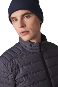 Recycled microfleece beanie with turn-up
