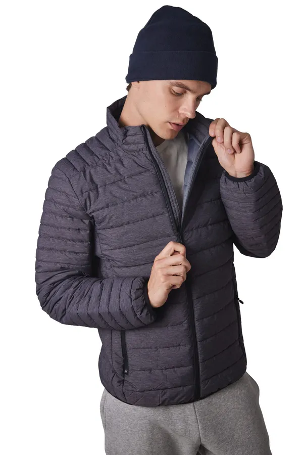 Recycled microfleece beanie with turn-up