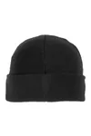 Recycelte Mütze aus Mikrofleece mit Umschlag Black