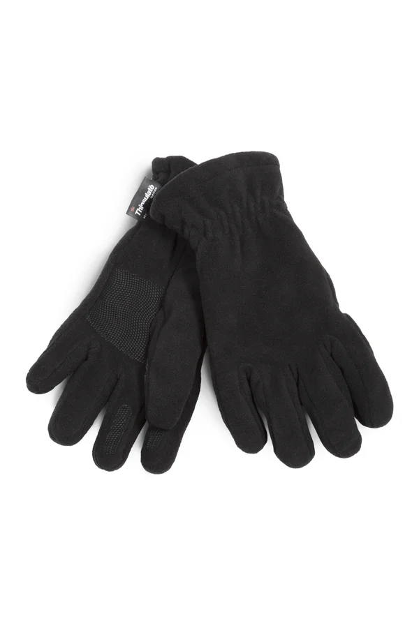 Recycelte Handschuh aus Mikrofleece und Thinsulate Black