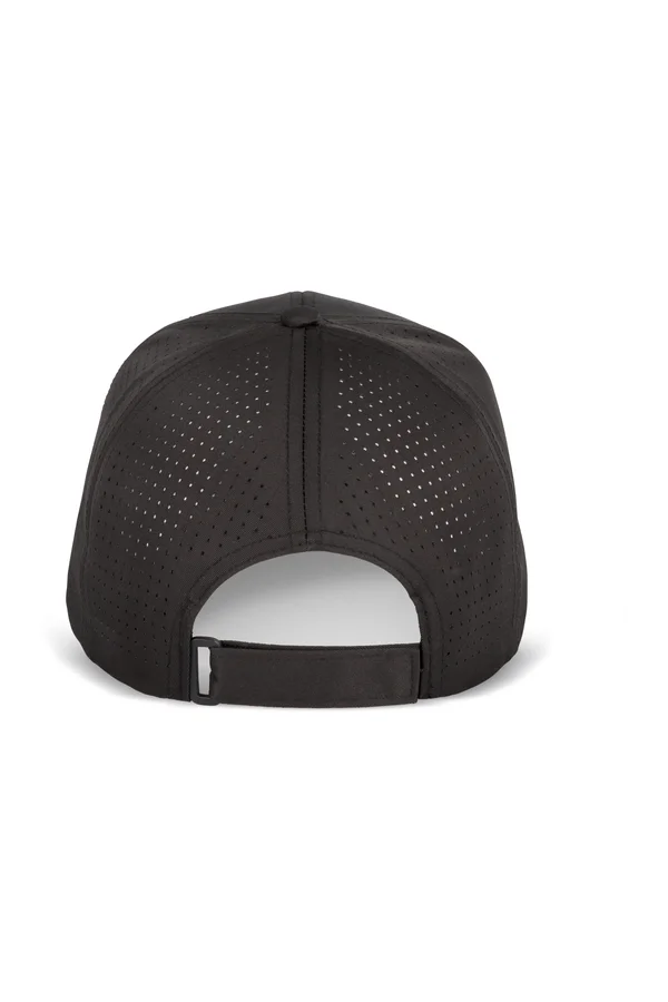 Perforierte 6-Panel-Kappe Black