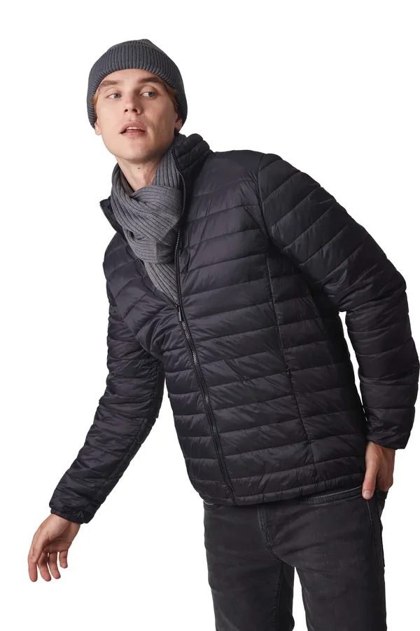 Ribbed beanie with double turn-up