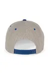 6-Panel-Kappe, flacher Schirm Heather Grey / Royal Blue