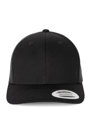 Trucker-Kappe im Retro-Stil 6 Panels Black
