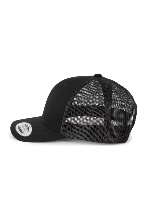 Trucker-Kappe im Retro-Stil 6 Panels Black