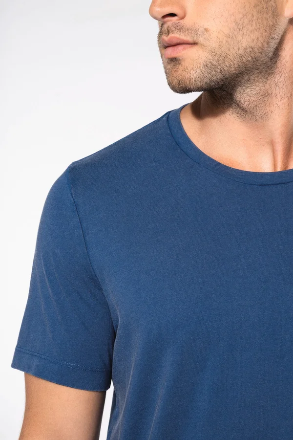 Kurzarm-T-Shirt für Herren Vintage Denim