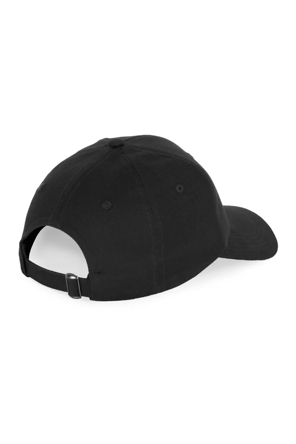 6-Panel-Kappe aus recycelter Baumwolle Black