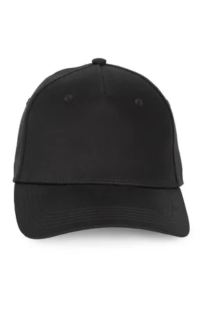 5-Panel-Kappe aus recycelter Baumwolle Black