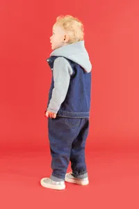 Kinder-Jeansjacke mit Kapuze