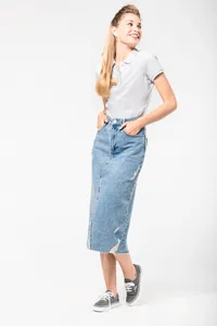 Kurzarm-Polohemd für Damen im Vintage-Stil