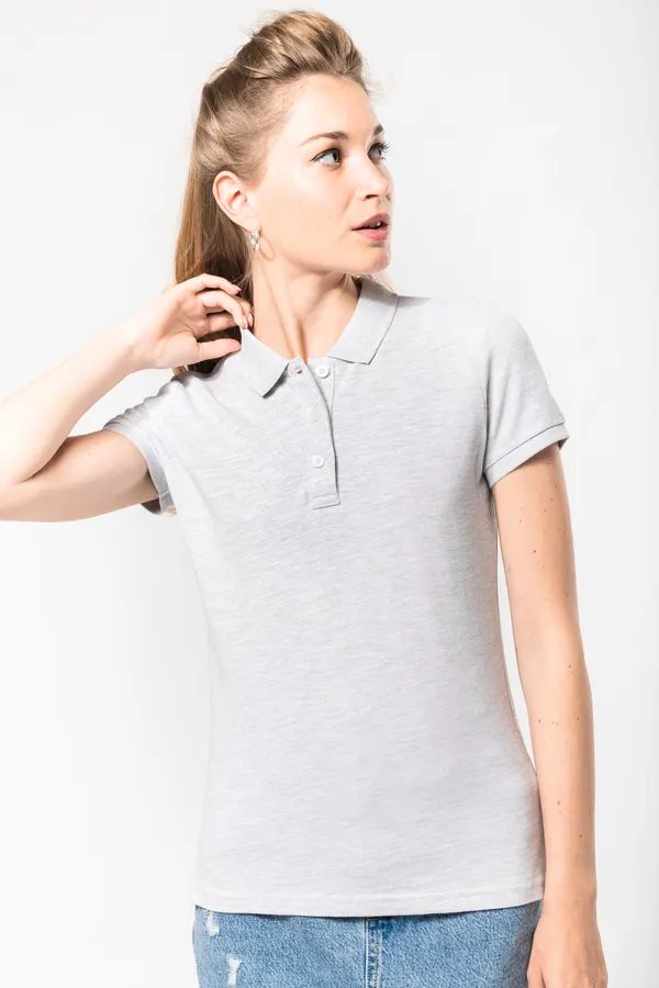 Kurzarm-Polohemd für Damen im Vintage-Stil