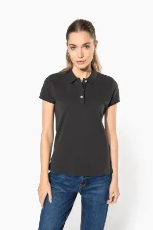 Ladies' vintage short sleeve polo shirt