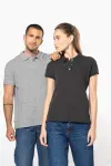 Ladies' vintage short sleeve polo shirt