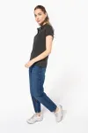 Ladies' vintage short sleeve polo shirt