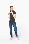 Ladies' vintage short sleeve polo shirt