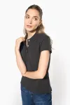 Ladies' vintage short sleeve polo shirt