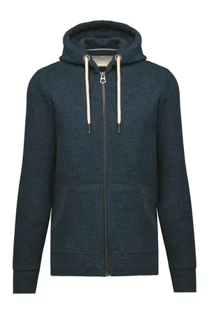 Damen Kapuzensweatshirt mit Reißverschluss Night Blue Heather