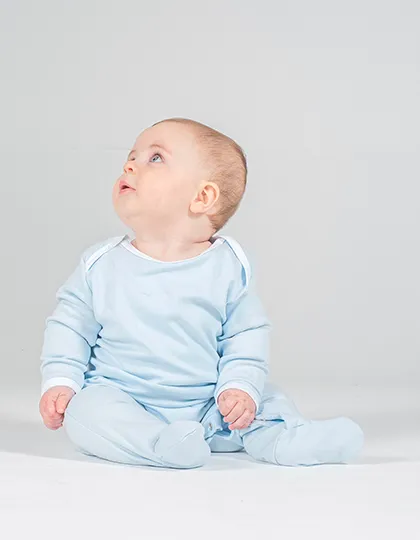 Contrast Long Sleeved Sleepsuit