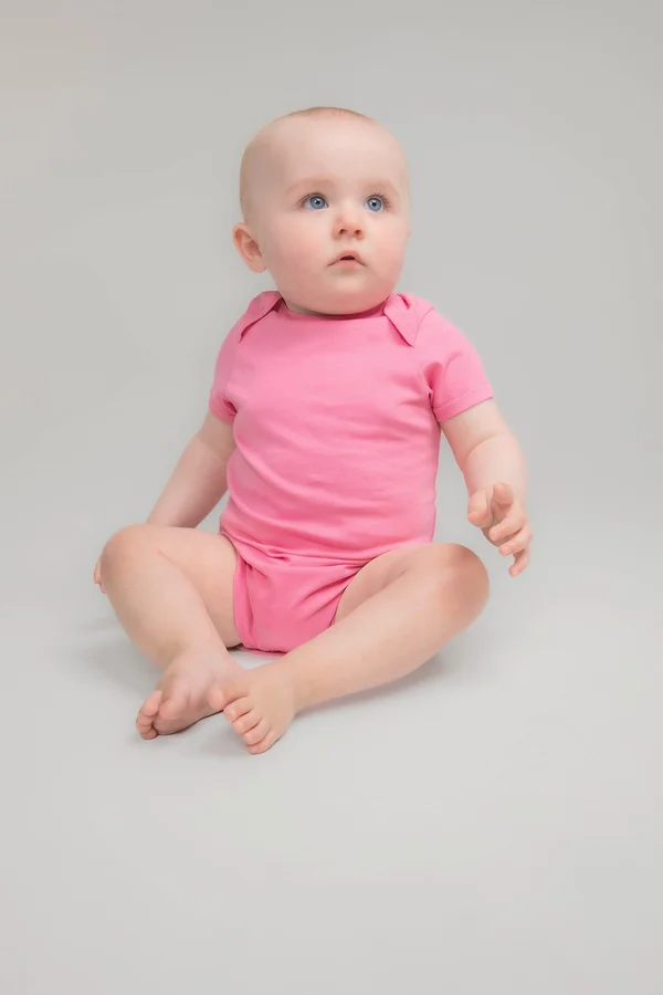 Body mit kurzen Ärmeln aus Bio-Baumwolle Bright Pink