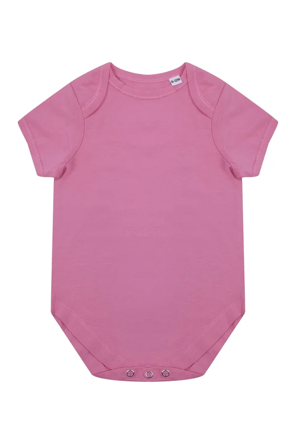 Body mit kurzen Ärmeln aus Bio-Baumwolle Bright Pink