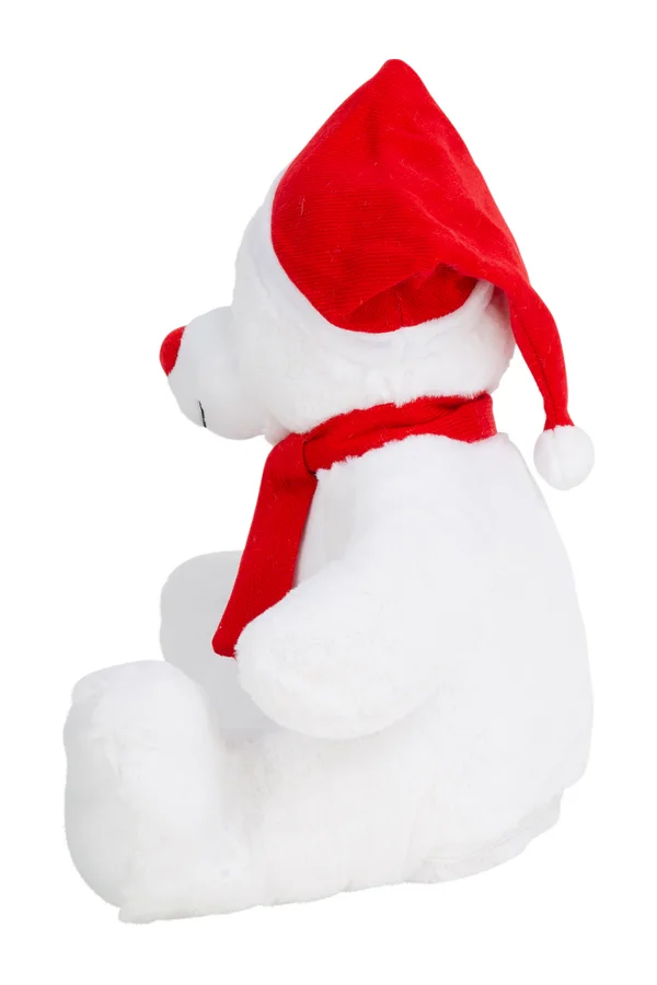 Weihnachts-Plüschbär mit Reißverschluss White / Red