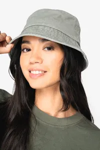 Eco-friendly unisex washed effect bucket hat