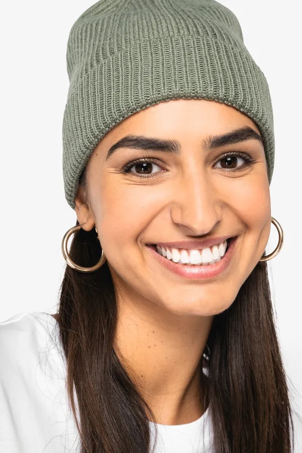 Eco-friendly unisex merino wool beanie