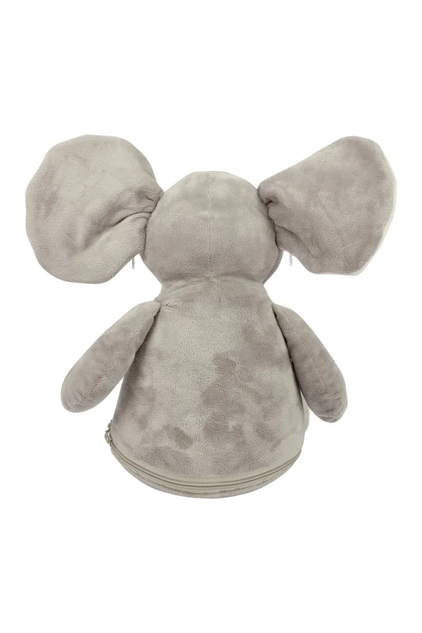 Plüschtier Elefant mit Reißverschluss Grey