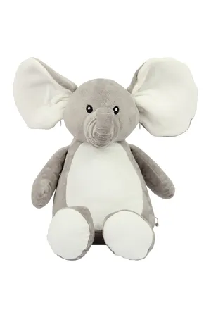 Plüschtier Elefant mit Reißverschluss Grey